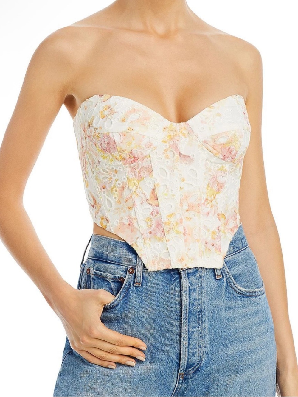 Bardot Lila Corset Bustier Top Floral Women’s Size 10 NWT Romantic Chic NWT